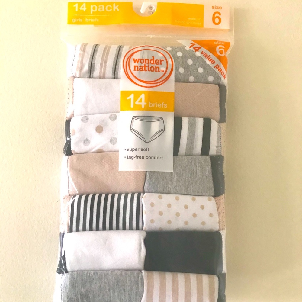 Wonder Nation Size 6 Supersoft Tag-free Brief NWT